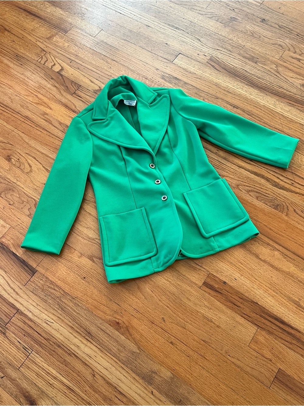 Vintage Sears Bright Green Button Front Blazer Jacket